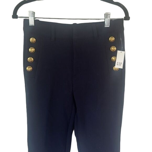 GAP 742013-01 Flare High Rise Elegant Trousers Pants Women's Black Size 4 NWT - Picture 6 of 7